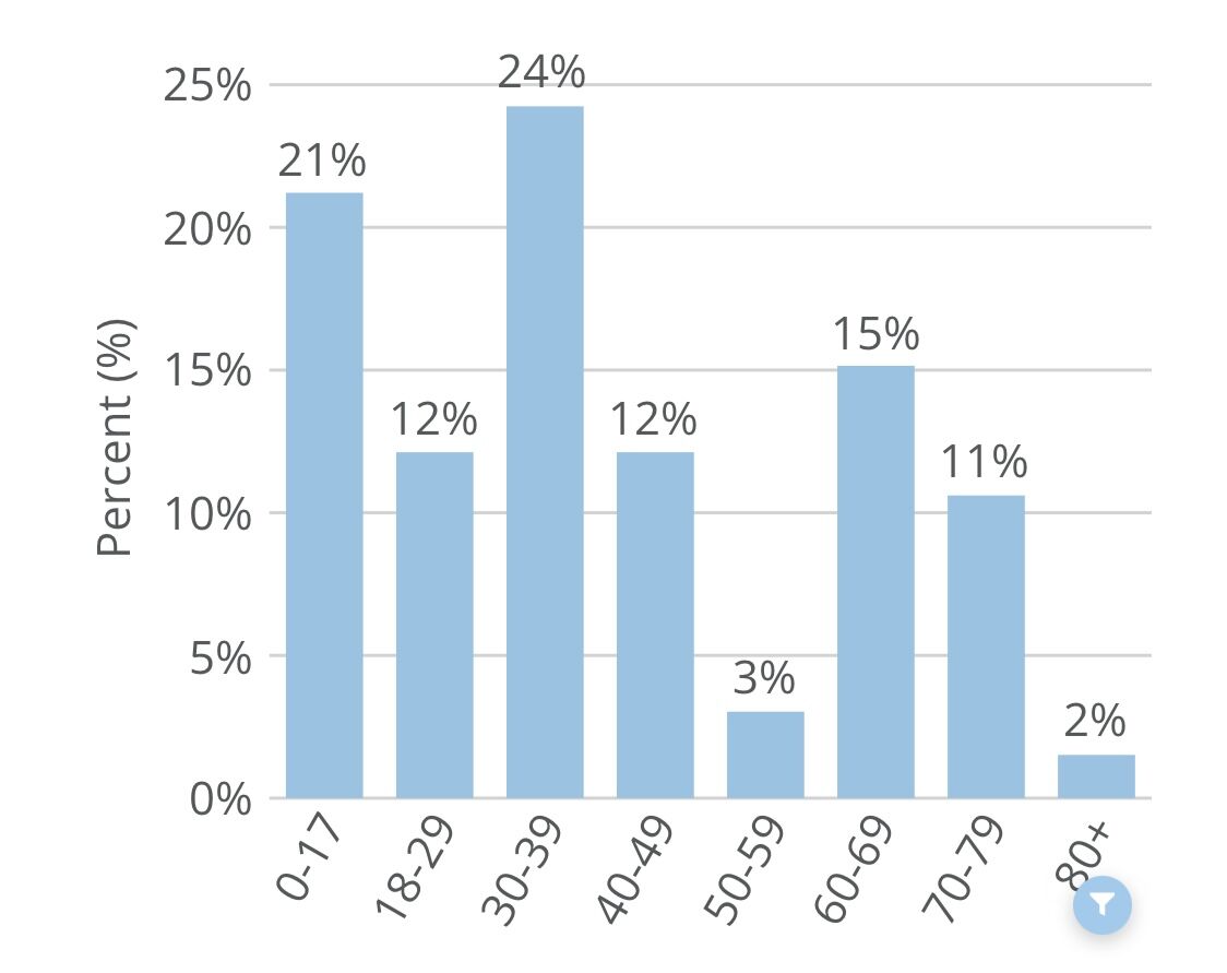 Hardin County COVID Age Breakdown